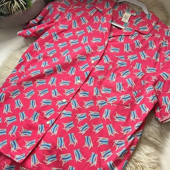 Vintage David brooks cotton two piece Barbie beach chair print set women’s 12 - Picture 9 of 9